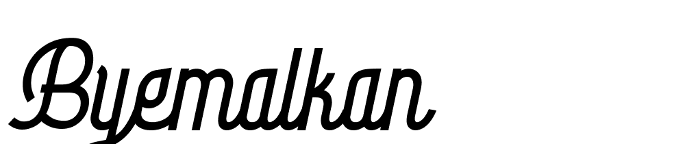 Byemalkan font family download free