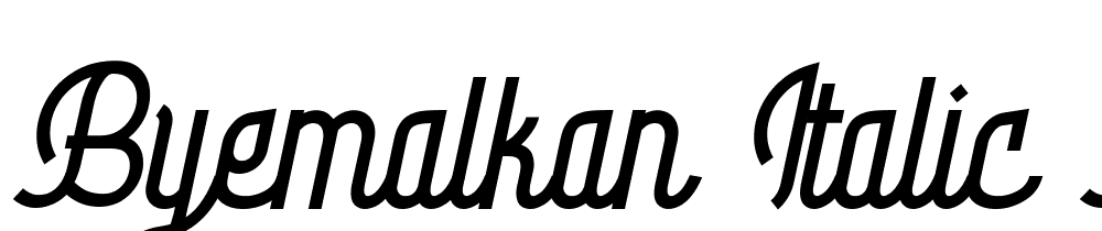 Byemalkan-Italic-Demo-Italic font family download free