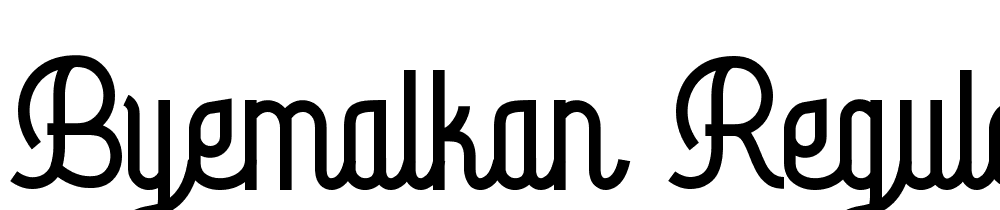 Byemalkan-Reguler-Demo font family download free