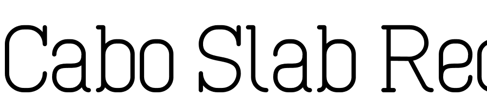 Cabo-Slab-Regular font family download free