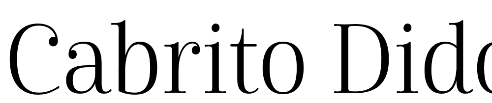Cabrito-Didone-Cond-Book font family download free