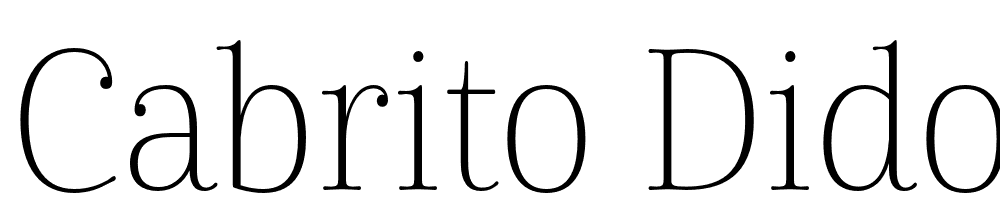 Cabrito-Didone-Cond-Thin font family download free