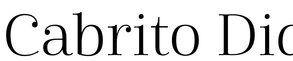 Cabrito-Didone-Norm-Book font family download free