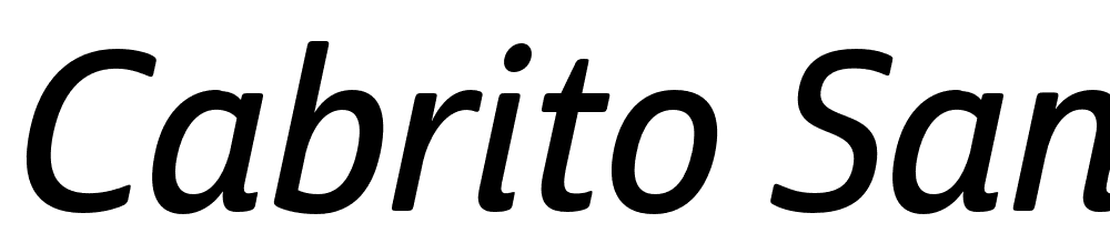 Cabrito-Sans-Cond-Demi-Ital font family download free