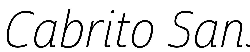 Cabrito-Sans-Cond-Thin-Ital font family download free