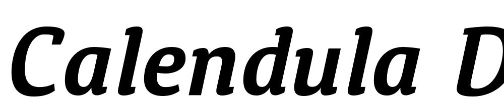 Calendula-Demi-Italic font family download free