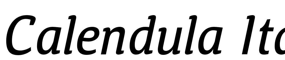 Calendula-Italic font family download free