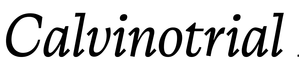 CalvinoTrial-Book-Italic font family download free