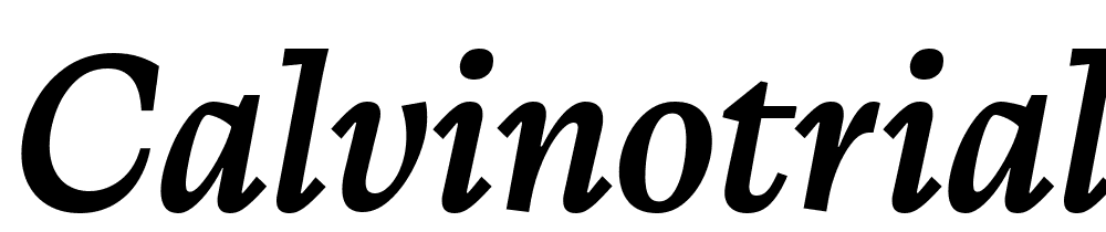 CalvinoTrial-Semibold-Italic font family download free