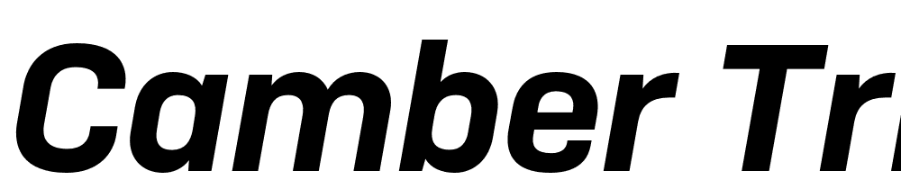 Camber-TRIAL-SmBd-Italic font family download free