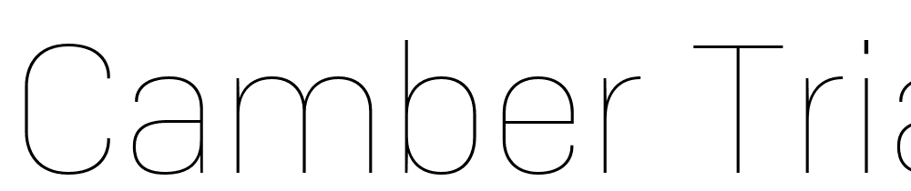 Camber-TRIAL-Th font family download free