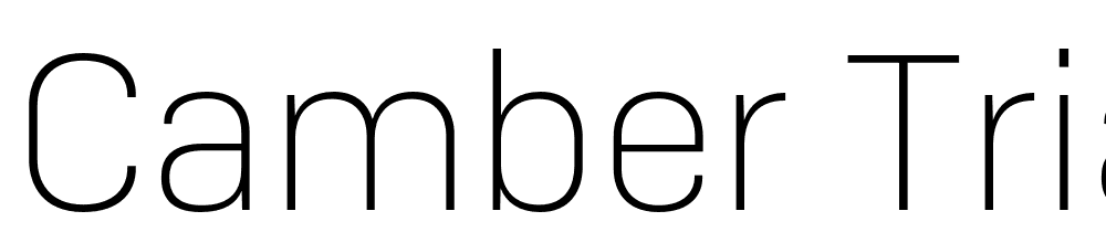 Camber-TRIAL-UltLt font family download free