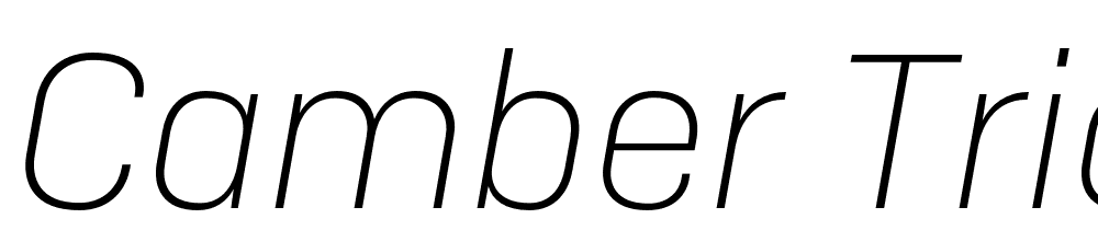 Camber-TRIAL-UltLt-Italic font family download free