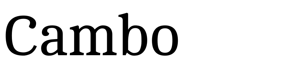 cambo font family download free