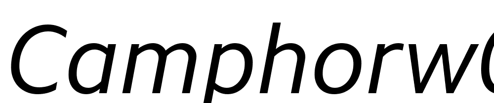 CamphorW01-Italic font family download free