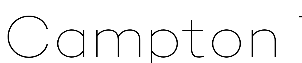 Campton-Thin font family download free