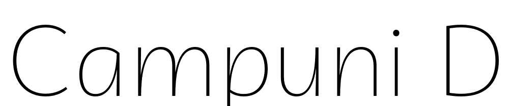 Campuni-Demo-Extra-Light font family download free