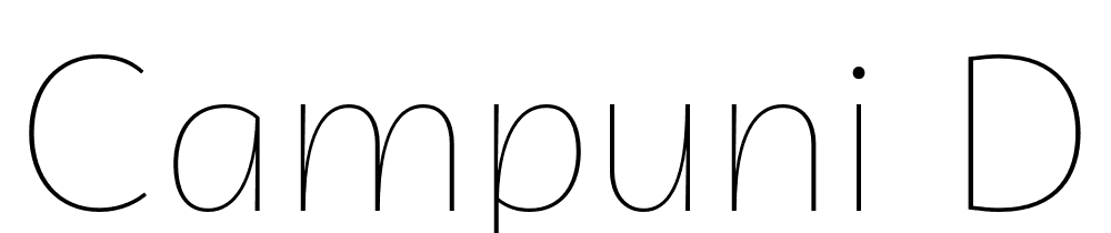 Campuni-Demo-Thin font family download free