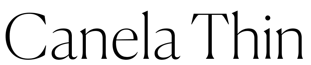 Canela-Thin font family download free