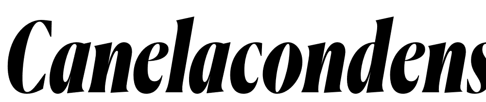 CanelaCondensedTrial-BlackItalic font family download free