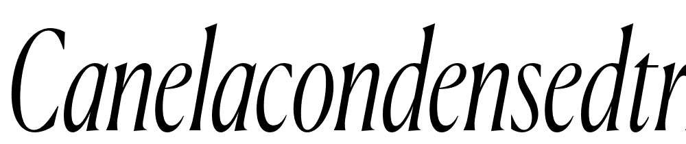 CanelaCondensedTrial-LightItalic font family download free