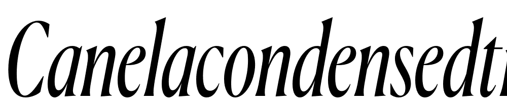 CanelaCondensedTrial-RegularItalic font family download free