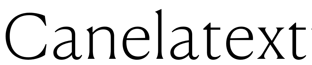 CanelaTextTrial-Thin font family download free