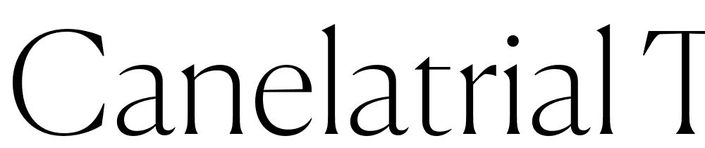 CanelaTrial-Thin font family download free