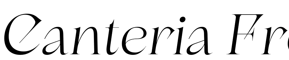 Canteria-Free-Italic font family download free