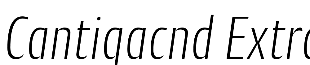 CantigaCnd-ExtraLight-Italic font family download free