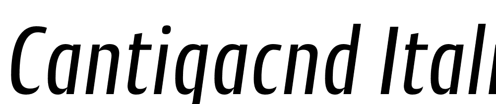 CantigaCnd-Italic font family download free