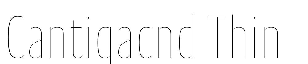 CantigaCnd-Thin font family download free