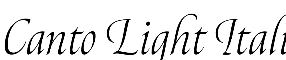 Canto-Light-Italic font family download free