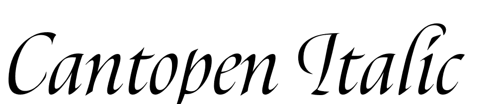 CantoPen-Italic font family download free