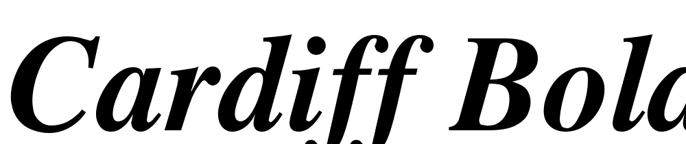 Cardiff-Bold-Italic font family download free