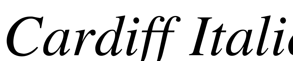 Cardiff-Italic font family download free