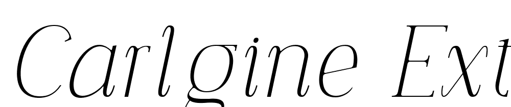 Carlgine-Extra-Light-Italic font family download free