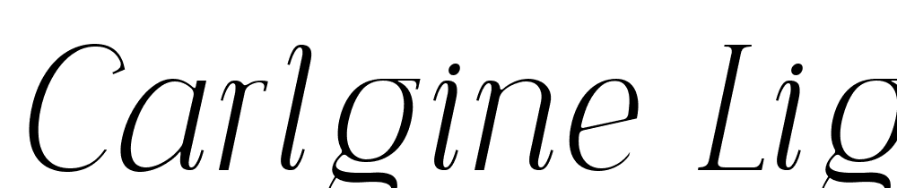 Carlgine-Light-Italic font family download free