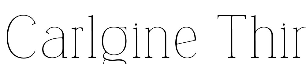 Carlgine-Thin font family download free