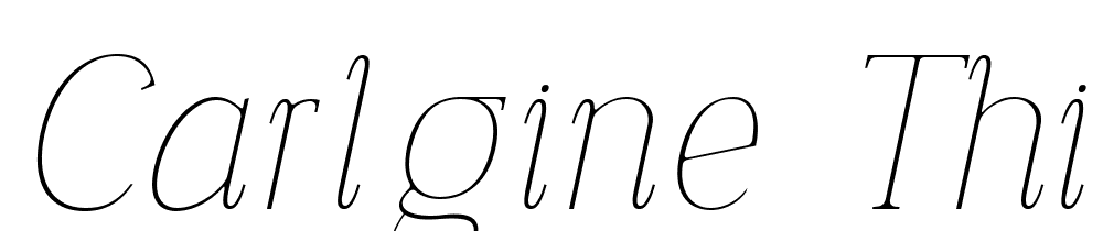 Carlgine-Thin-Italic font family download free