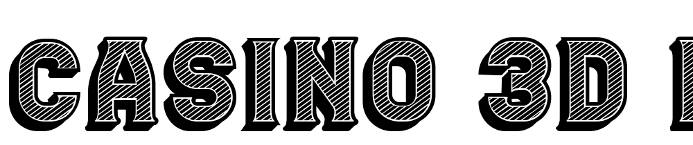 Casino-3D-Lines-Regular font family download free