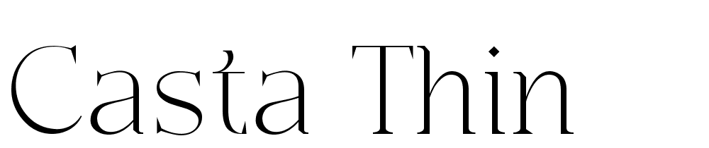 Casta-Thin font family download free