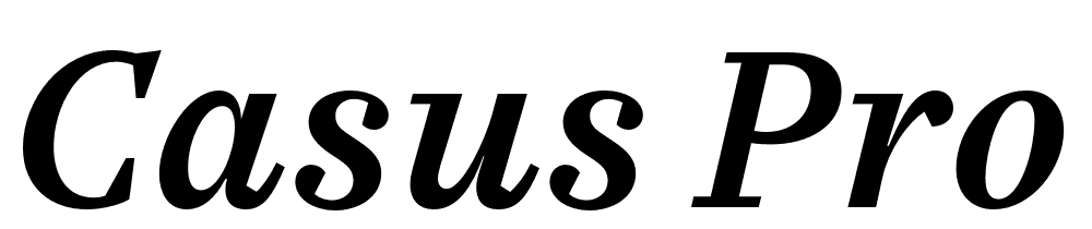 Casus-Pro-Demibold-Italic font family download free