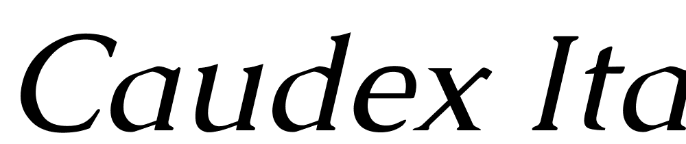 Caudex-Italic font family download free