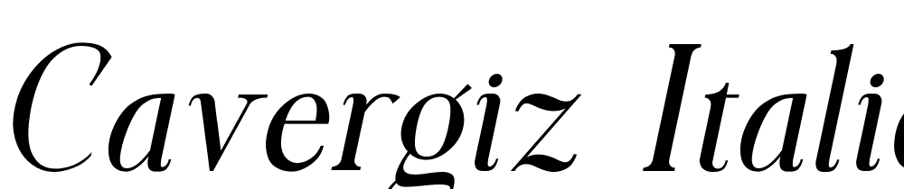 Cavergiz-Italic font family download free