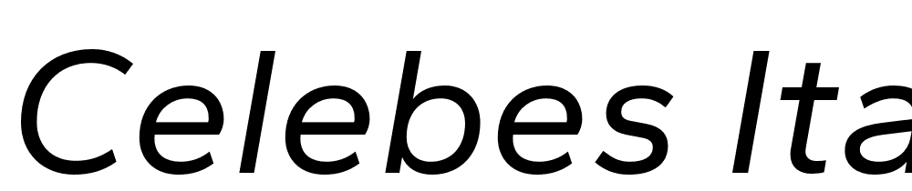 Celebes-Italic font family download free