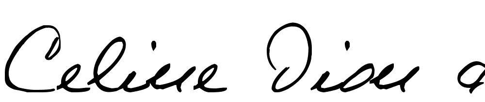 Celine Dion Handwriting font family download free