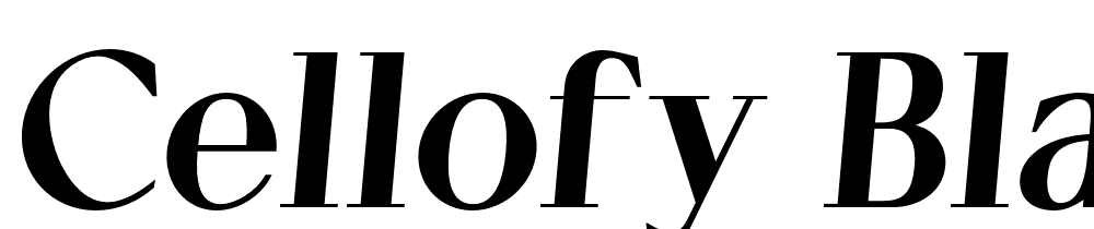 Cellofy-Black-Italic font family download free