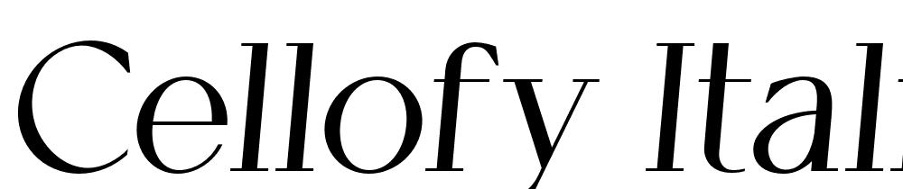 Cellofy-Italic font family download free