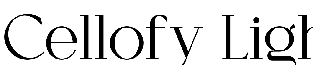 Cellofy-Light font family download free